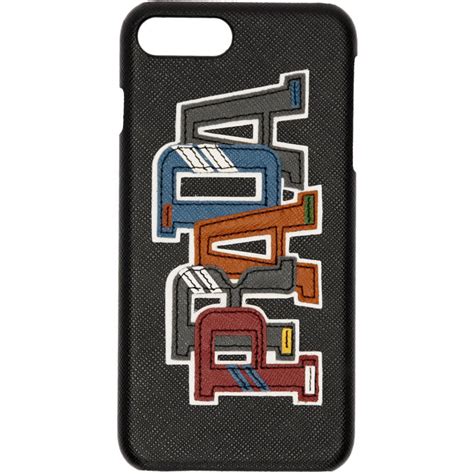 Prada Saffiano Logo Patch iPhone 7 Plus Case 